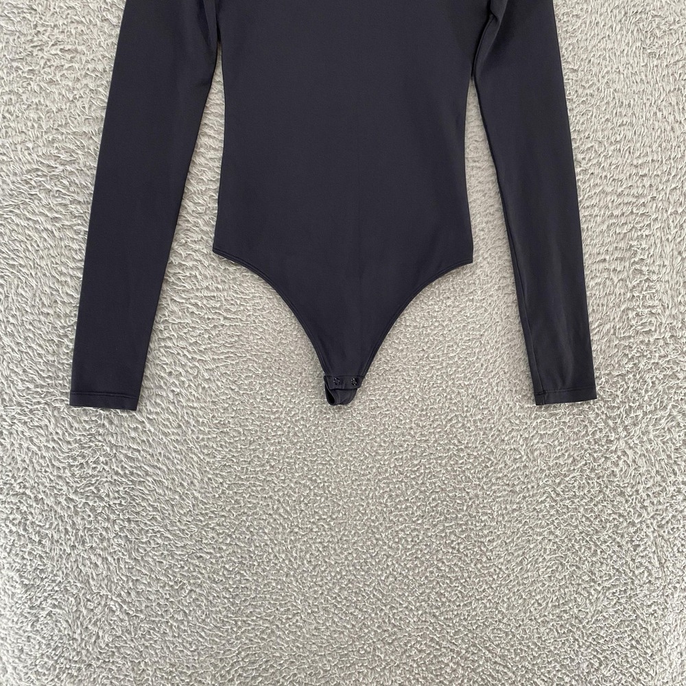 Babaton Bodysuit Womens XS Black Mock Neck Sleeve Aritzia Minimalist Capsule - Picture 3 of 14